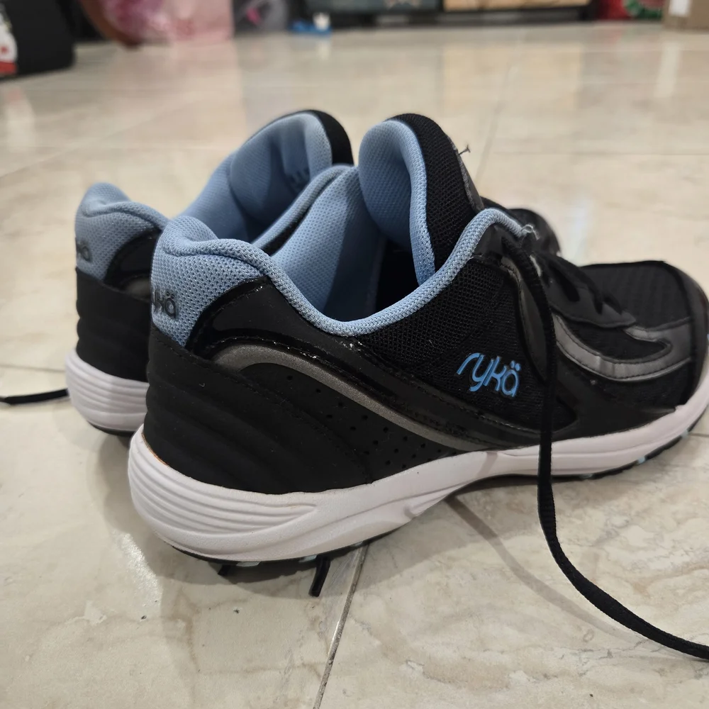 Ryka Dash 3 Women’s Size 7 Walking Athletic Sneakers Black Blue
